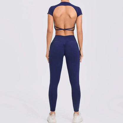 Ensemble Sport Dos Croisé 2 Pièces - Brassière & Short