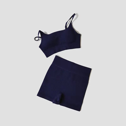 Ensemble Yoga Seamless Brassière Rembourrée & Short