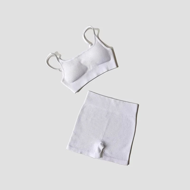 Ensemble Yoga Seamless Brassière Rembourrée & Short