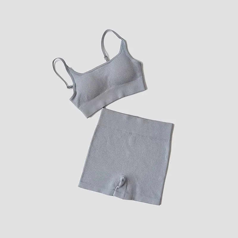 Ensemble Yoga Seamless Brassière Rembourrée & Short