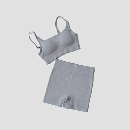 Ensemble Yoga Seamless Brassière Rembourrée & Short
