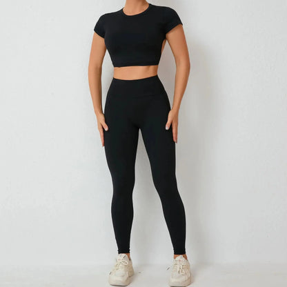 Ensemble Sport Dos Croisé 2 Pièces - Brassière & Short