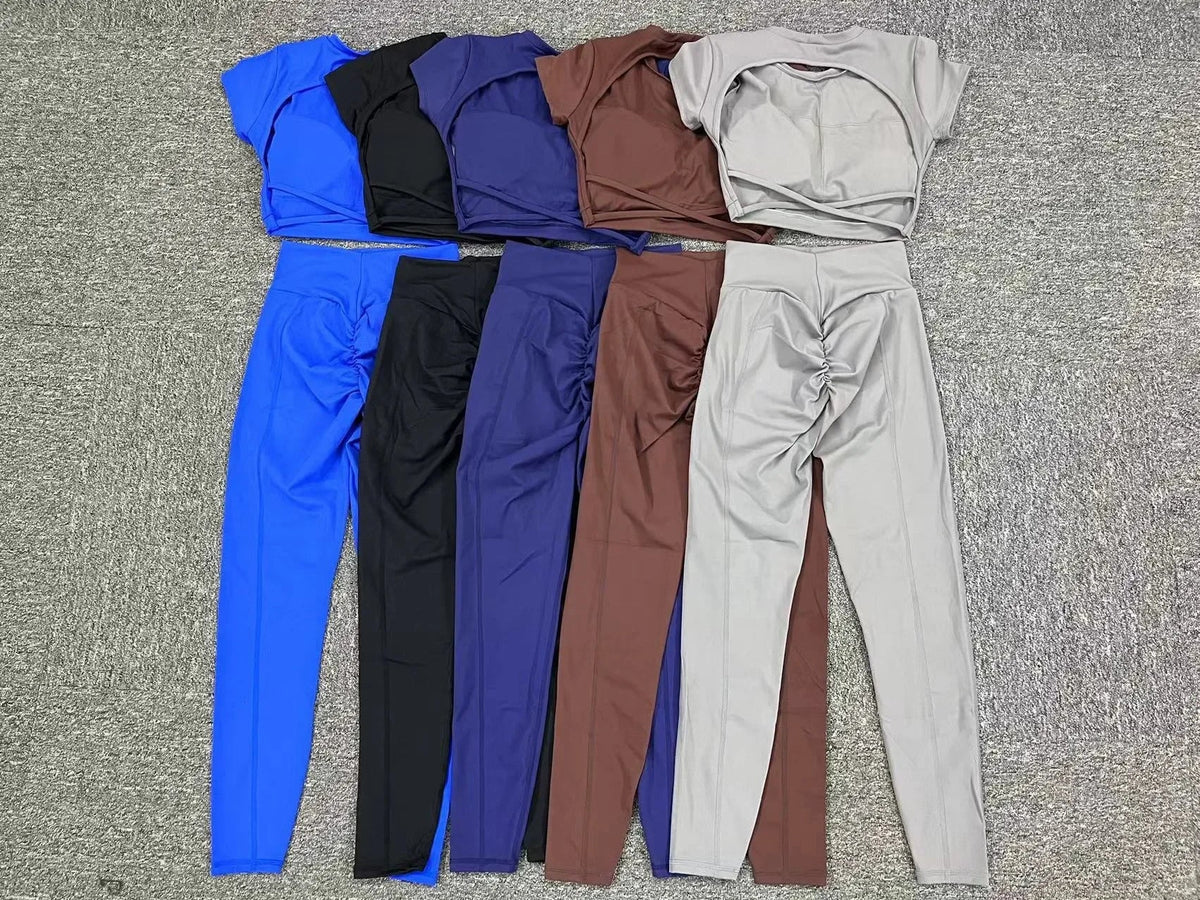Ensemble Sport Dos Croisé 2 Pièces - Brassière & Short