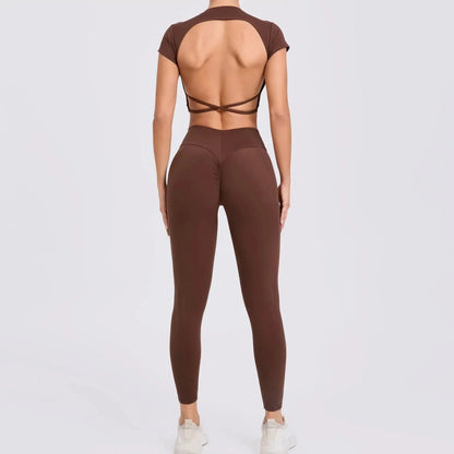 Ensemble Sport Dos Croisé 2 Pièces - Brassière & Short