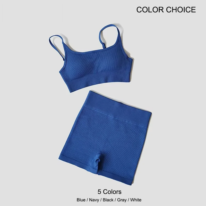 Ensemble Yoga Seamless Brassière Rembourrée & Short