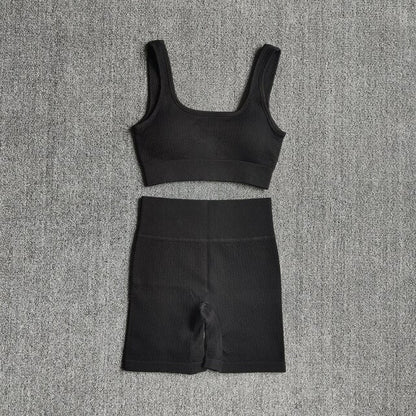 Ensemble Yoga 2 Pièces Brassière & Short Seamless