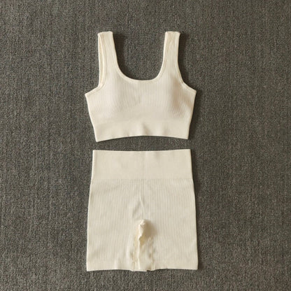Ensemble Yoga 2 Pièces Brassière & Short Seamless